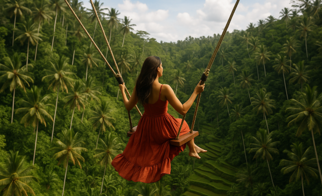 Ubud: Monkey Forest, Jungle Swing, Rice Terrace, and Water Temple (Transport Only)